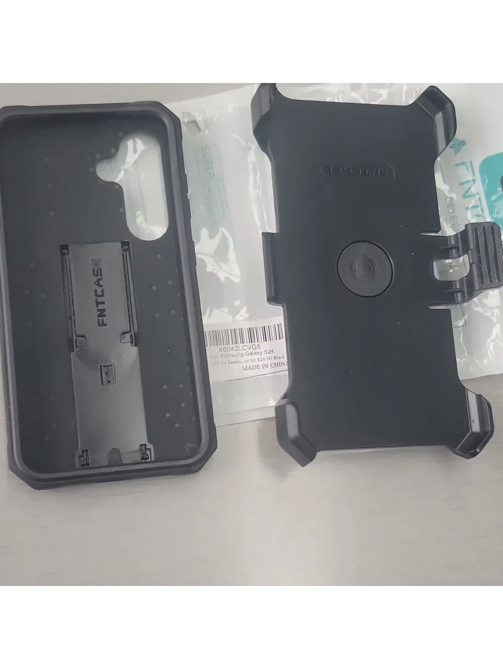 FNTCASE Rugged Case w/ Belt Clip for Samsung Galaxy S24 5G Black X0042LCVG5